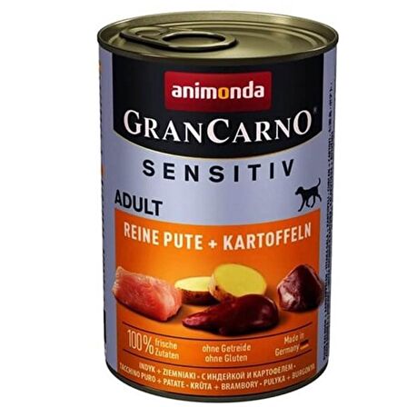 Animonda Gran Carno Sensitiv Hindili Patatesli Köpek Konservesi 400gr