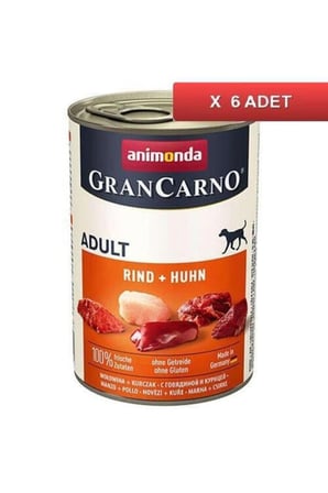 Animonda 6 Adet Sığır Tavuk  Köpek Konserve 400 gr