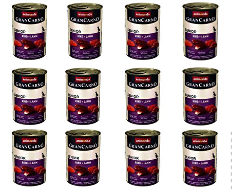 Animonda Gran Carno Senior Sığır Etli Kuzulu Yaşlı Köpek Konservesi 400 Gr X 12 Adet