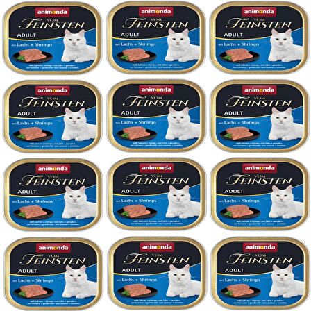 Animonda Vom Feinsten Karides ve Somonlu Yetişkin Konserve Kedi Maması 12 x 100 gr