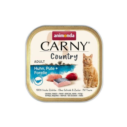 Animonda Carny Country Tavuklu Hindili ve Alabalıklı Yetişkin Kedi Konservesi 100 Gr