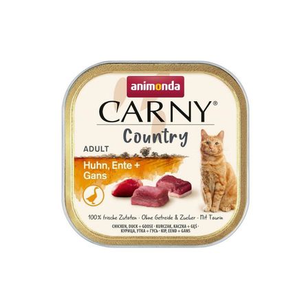 Animonda Carny Country Tavuklu Ördekli ve Kaz Etli Yetişkin Kedi Konservesi 100 Gr