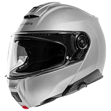 Schubert C5 Glossy Silver Çene Açılır Kask