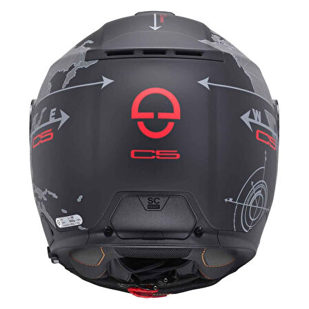 Schubert C5 Globe Black Çene Açılır Motosiklet Kask