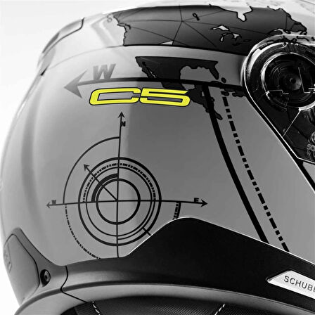 Schuberth C5 Globe Grey Çene Açılır Motosiklet Kaskı