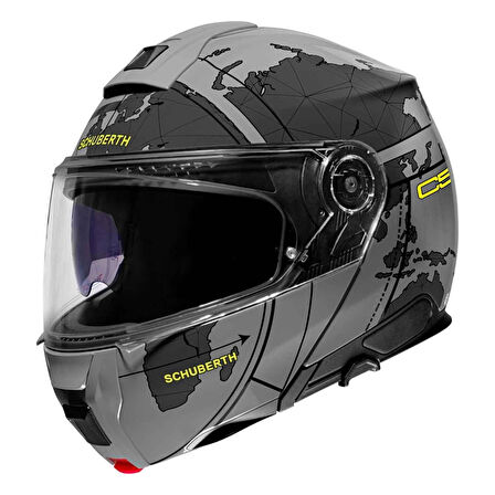 Schuberth C5 Globe Grey Çene Açılır Motosiklet Kaskı