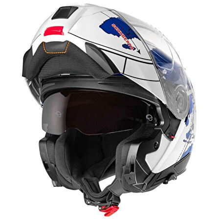 Schuberth C5 Globe Blue Çene Açılır Motosiklet Kaskı