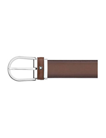 Montblanc Atnalı Tokalı Kahverengi Deri Kemer 118413