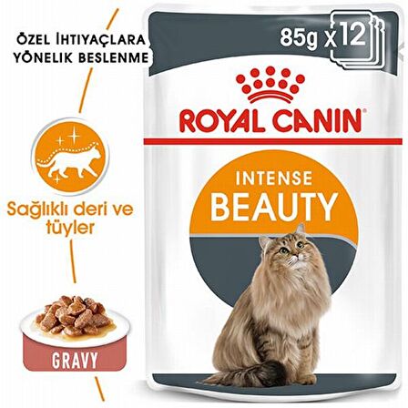 Royal Canin Intense Beauty Gravy Kedi Konservesi 6x85 Gr 