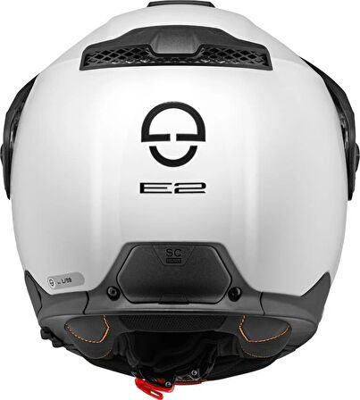 Schuberth E2 Glossy White Çene Açılır Motosiklet Kaskı