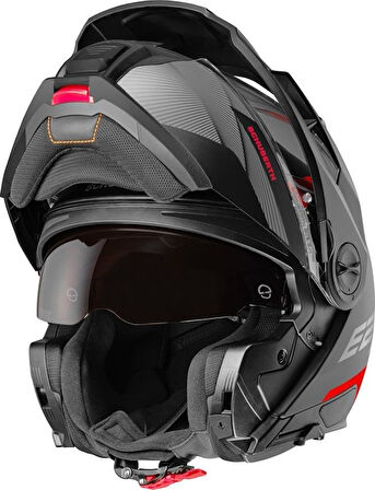 Schuberth E2 Defender Red Çene Açılır Motosiklet Kaskı