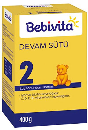 Bebivita 2 Bebek Devam Sütü 400 Gr 6+ Ay