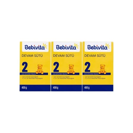 Bebivita Bebek Sütü 400 gr No:2 (6-12 Ay) 3'lü Set