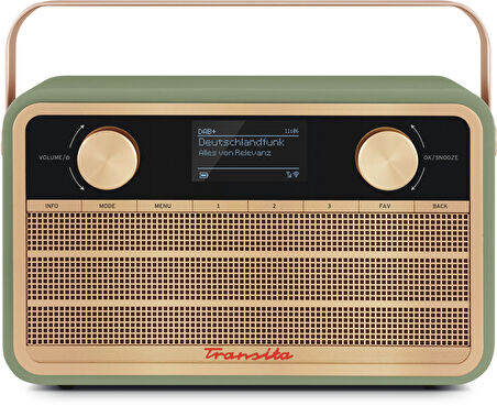 TechniSat Transita 121 IR DAB+ FM İnternet Radyosu | Bluetooth, Dahili Şarjlı Batarya, Retro Tasarım