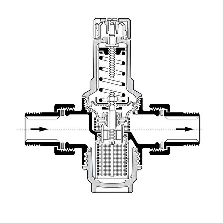 Resideo Braukmann DN32 Entegre Filtreli Basınç Düşürücü Vana - D06F-11/4A