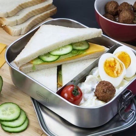 Lurch - "Snap" 1,400 ml Sızdırmaz, Komple Paslanmaz Çelik Ayraçlı Öğle Yemeği Kutusu- 240882