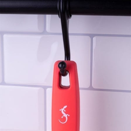 Lurch - Platin Silikon Delikli Spatula 32,5 cm Somon - Yanmaz, Yapışmaz, Bükülmez, Çizmez, Tat ve Koku Bırakmaz - 240063