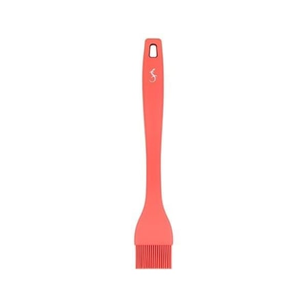 Lurch - Platin Silikon Pasta Fırçası 25,5 cm Somon - Yanmaz, Yapışmaz, Bükülmez, Çizmez, Tat ve Koku Bırakmaz - 240071