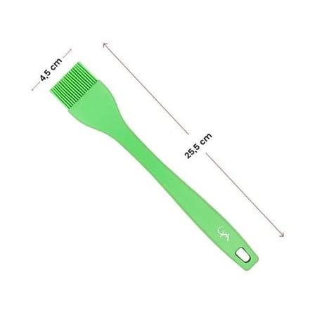 Lurch - Platin Silikon Pasta Fırçası 25,5 cm Yeşil - Yanmaz, Yapışmaz, Bükülmez, Çizmez, Tat ve Koku Bırakmaz - 240091