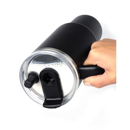Lurch - “Big Cup” 1.2 L Mat Siyah, Paslanmaz Çelik Termos - Uzatılabilir Pipetli, Çift Cidarlı, Sızdırmaz - 240978