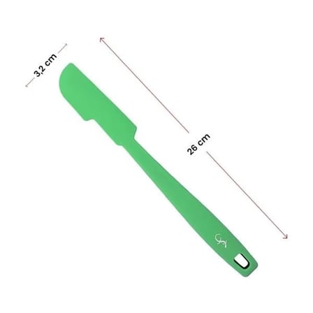 Lurch - Platin Silikon Mini Hamur Kazıyıcı 26 cm Yeşil - Yanmaz, Yapışmaz, Bükülmez, Çizmez, Tat ve Koku Bırakmaz - 240085