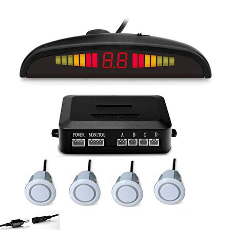 PARK SENSÖRÜ EKRANLI BEYAZ 18MM