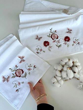 SARRA KADİFE 3D NAKIŞLI ANALI KIZLI 2'Lİ TAKIM - AKASYA-GÜL KURUSU