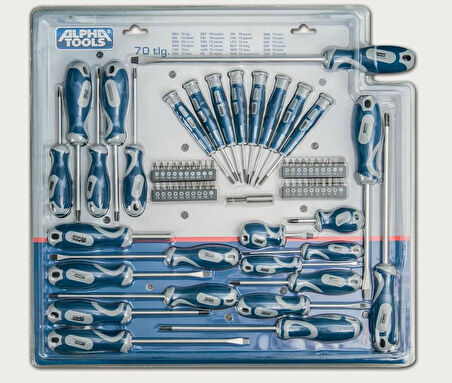 Alpha Tools Tornavida ve Bits Seti 70 Parça