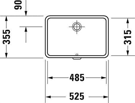 Duravit Vero Tezgahaltı Lavabo 48,5 X 31,5 cm, Alpin Beyaz 0330480000