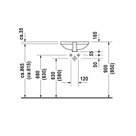 Duravit Foster Tezgah Altı Lavabo 43Cm 0336430000