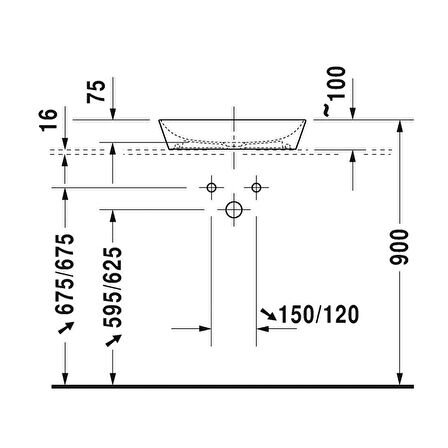 Duravit Cape Cod Çanak Lavabo Duraceram® 50 Cm 2339500000