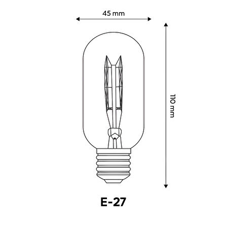 Cata CT-4298 - 4W Amber | LED Filament Rustik Ampul - E27