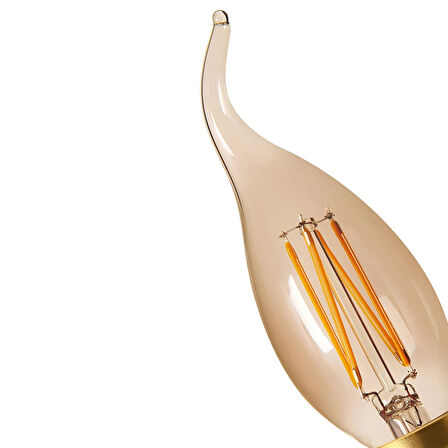 Cata CT-4281 - 4W Amber | LED Filament Buji Rustik Ampul - E14