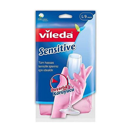 Vileda Candy Pink Eldiven Büyük Boy Large 