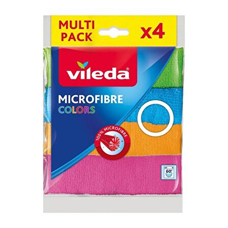 Vileda Microfibre Colors Temizlik Bezi 4'lü