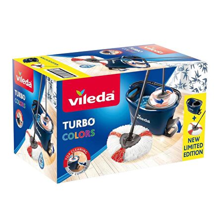 Vileda Turbo Colors 2in1 Temizlik Seti Mavi 