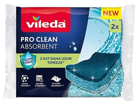 Vileda Pro Clean Viskoz Selüloz Bulaşık Süngeri 2 li