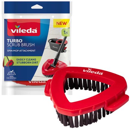 Vileda Turbo Scrub Brush Yedek Fırça Başlığı, Turbo ile Uyumlu, Zorlu Lekeler İçin