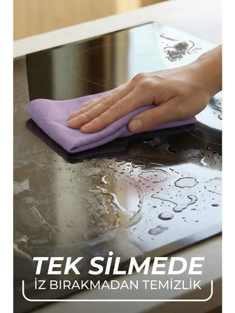 Vileda Actifibre Pro Kitchen Mikrofiber Bez, PVA Kaplama, İz Bırakmayan Tasarım