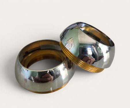 Batarya Musluk Çeşme 40mm Somun + Rozet Huni İkili Set