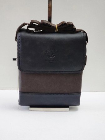 WEST POLO ERKEK A KALİTE 1 . SINIF İŞÇİLİK KANVAS-SUNİ DERİ ( 5 GÖZLÜ ) CROSSBODY ( ÇAPRAZ ) ÇANTA