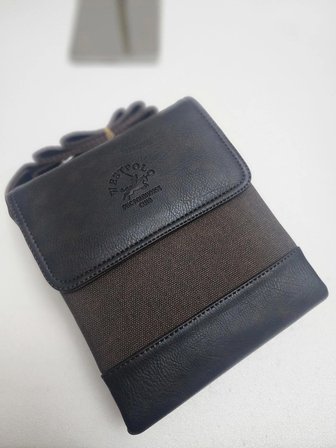 WEST POLO ERKEK A KALİTE 1 . SINIF İŞÇİLİK KANVAS-SUNİ DERİ ( 5 GÖZLÜ ) CROSSBODY ( ÇAPRAZ ) ÇANTA