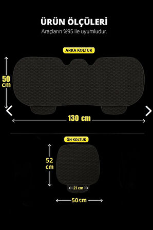 Araba Koltuk Soft Ortopedik Cepli Oto Kılıf- Minder Seti (3 parça) Siyah