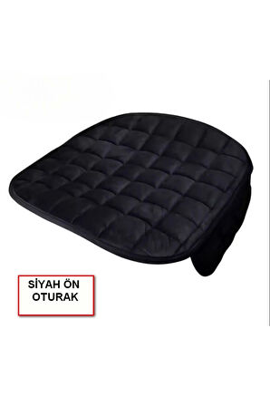 Araba Koltuk Soft Ortopedik Cepli Oto Kılıf- Minder Seti (3 parça) Siyah