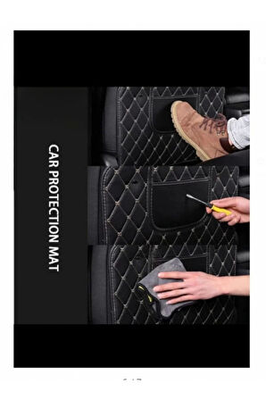 Lüks Deri Cepli Araç Koltuk Arkası Organizer Bej