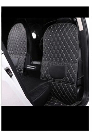 Lüks Deri Cepli Araç Koltuk Arkası Organizer Bej