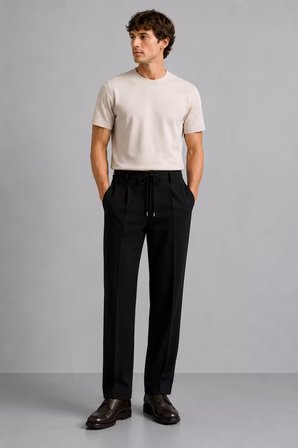 Erkek Comfort Fit Siyah Jogger Pantolon | Esnek Kumaş Günlük Rahat Kesim – 169DNGR