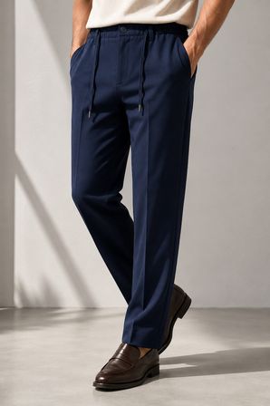 Erkek Comfort Fit Lacivert Jogger Pantolon | Esnek Kumaş Günlük Rahat Kesim – 169DNGR
