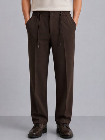 Erkek Comfort Fit Kahverengi Jogger Pantolon | Esnek Kumaş Günlük Rahat Kesim – 169DNGR