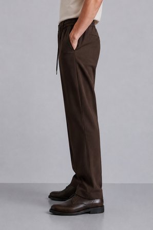 Erkek Comfort Fit Kahverengi Jogger Pantolon | Esnek Kumaş Günlük Rahat Kesim – 169DNGR